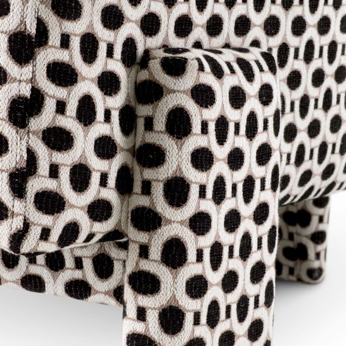 Fauteuil en tissu noir et blanc | Eichholtz Rockdale