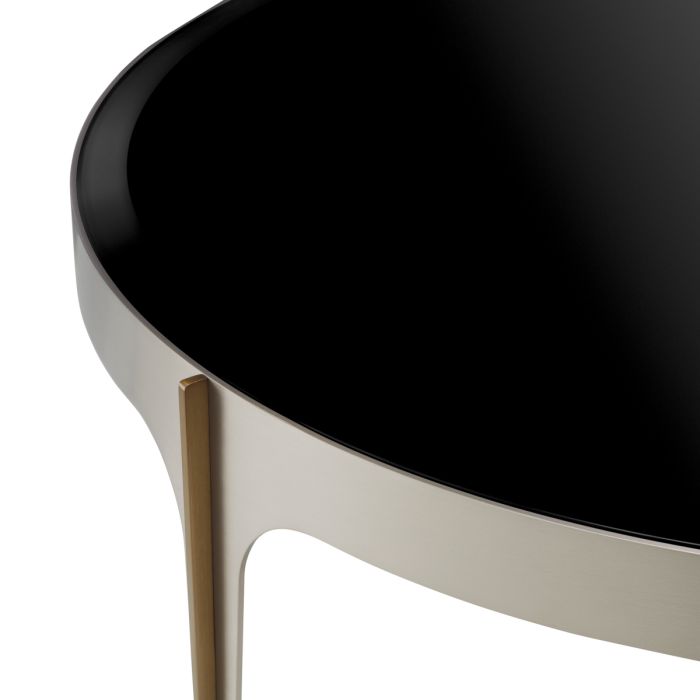 Table d'appoint en métal et verre noir | Eichholtz Artemisa