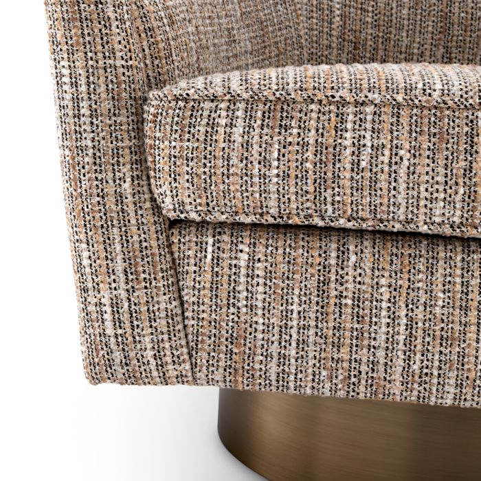 Fauteuil pivotant en tissu beige | Eichholtz Catene