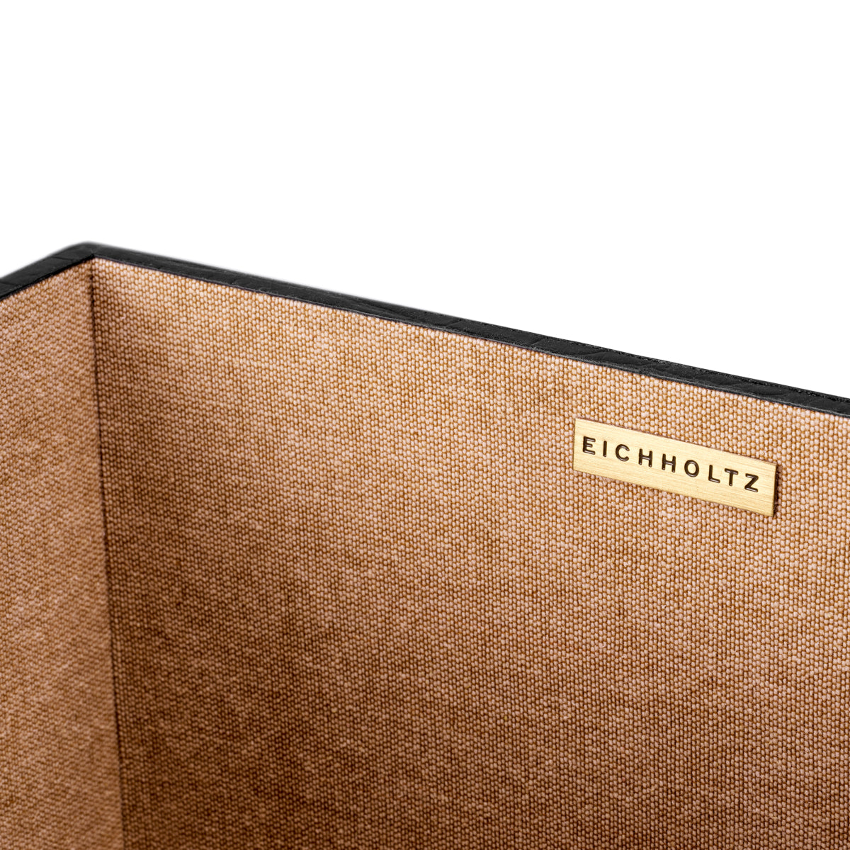 Ensemble de bureau en cuir noir gaufré crocodile | Eichholtz Scaleo - vue d'ambiance | REMO-HOME