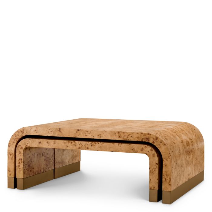 Table basse en bois brun (lot de 3) | Eichholtz Quinton