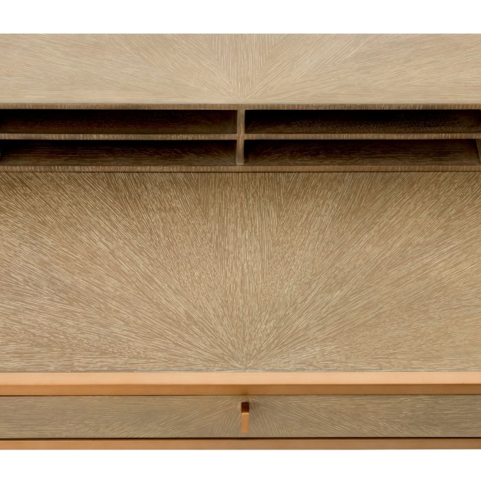 Bureau en chêne blanchi et laiton brossé | Eichholtz Highland