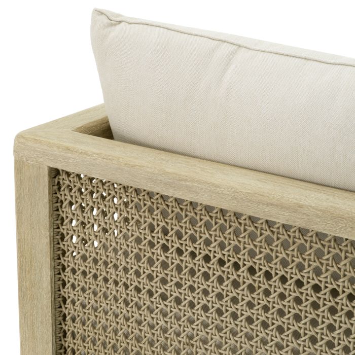 Fauteuil d'extérieur en teck beige | Eichholtz Julian