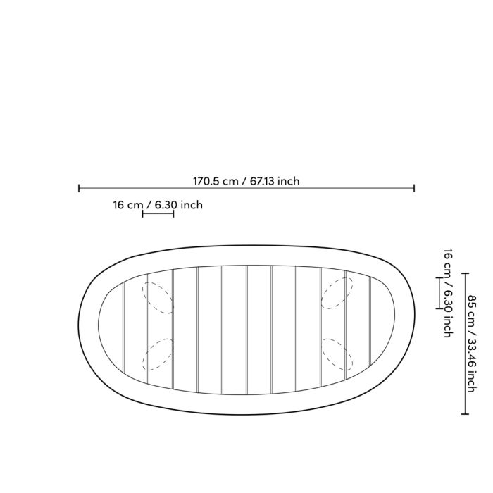 Table basse extérieur en teck | Eichholtz Form