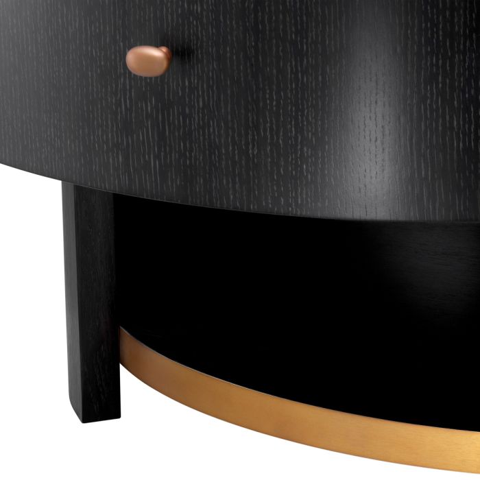 Table de chevet en chêne gris anthracite | Eichholtz Rosemberg