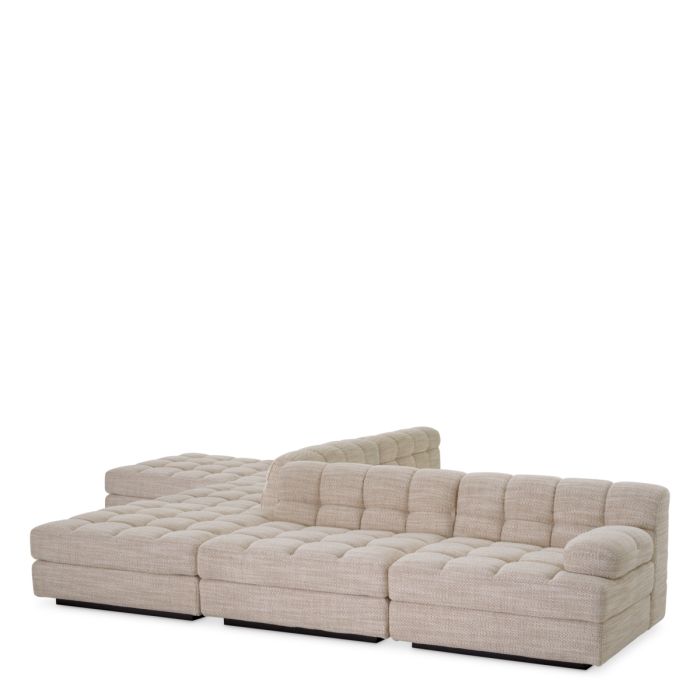 Module d'angle gauche en tissu sable | Eichholtz Dean