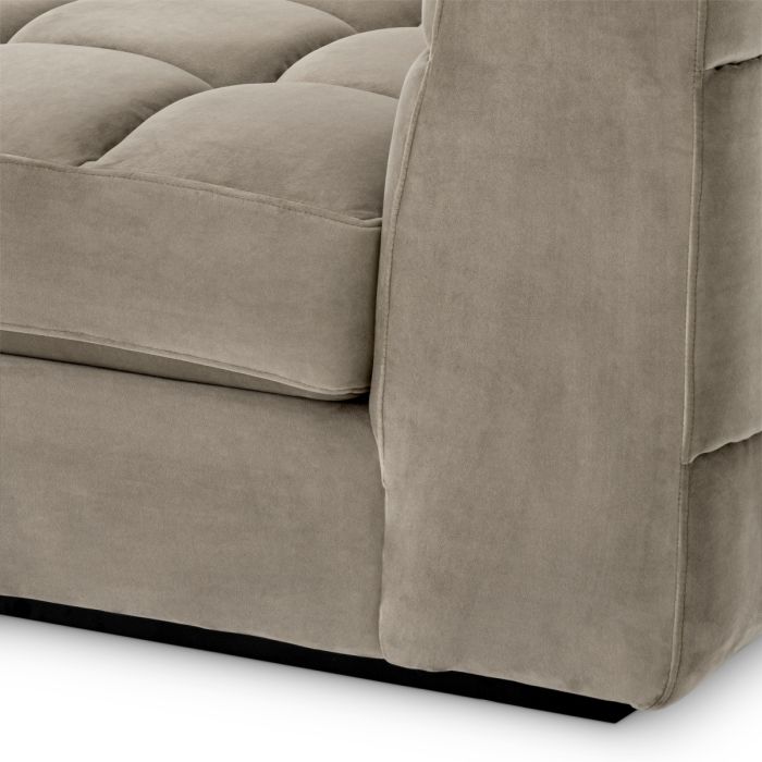 Module central modulable en velours greige | Eichholtz Dean