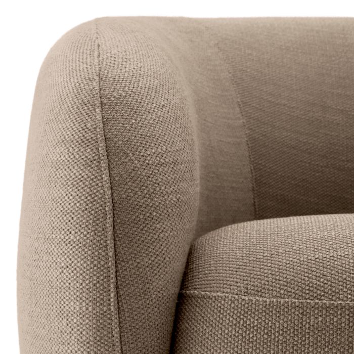 Fauteuil pivotant en tissu sable | Eichholtz Brice