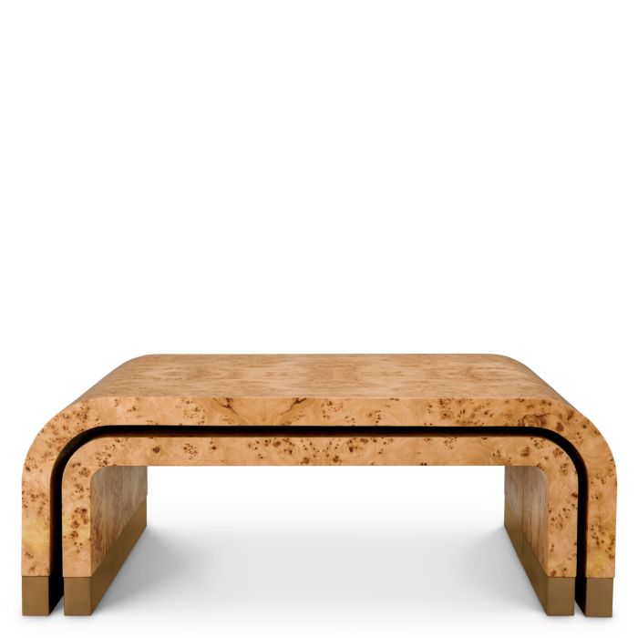Table basse en bois brun (lot de 3) | Eichholtz Quinton