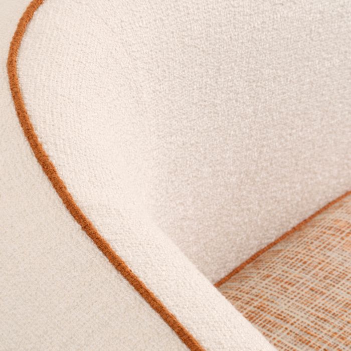 Fauteuil en tissu blanc et orange | Eichholtz San Marino D