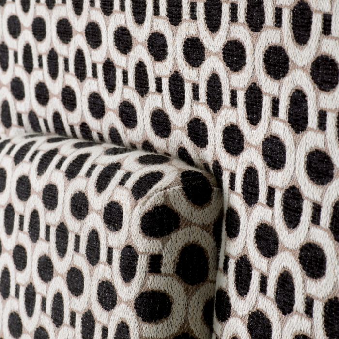 Fauteuil en tissu noir et blanc | Eichholtz Rockdale