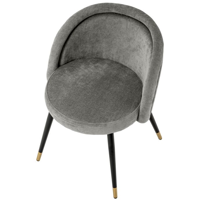 Chaise de salle à manger en tissu gris (lot de 2) | Eichholtz Chloé