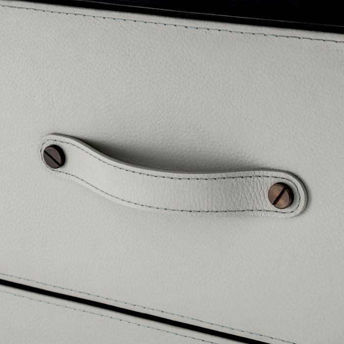 Bureau en chêne moka et similicuir gris | Eichholtz Numana