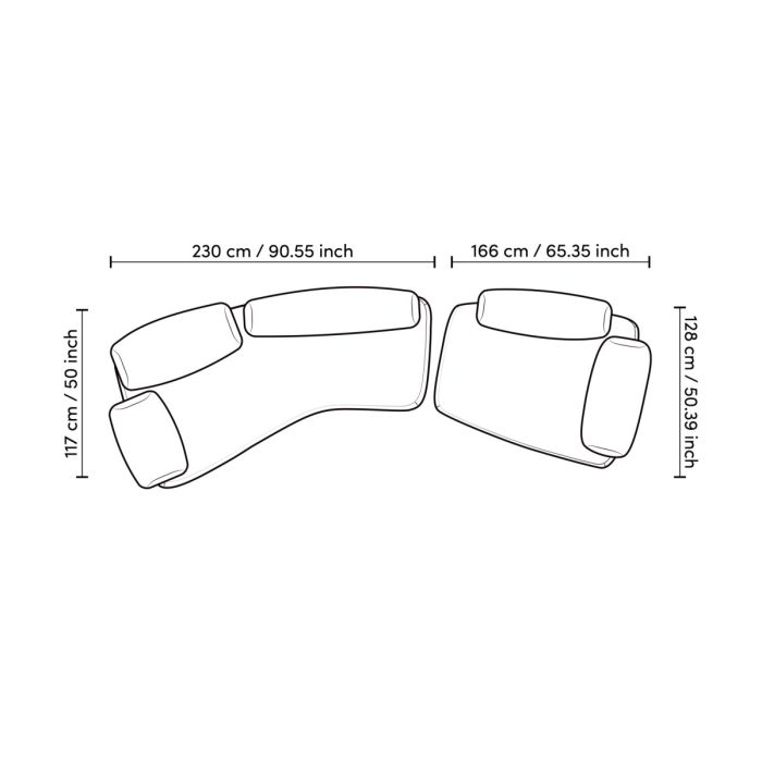 Canapé 4-5 places en tissu blanc cassé | Eichholtz Cabrera
