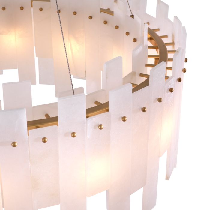 Lustre doré en albâtre | Eichholtz Pizzorni