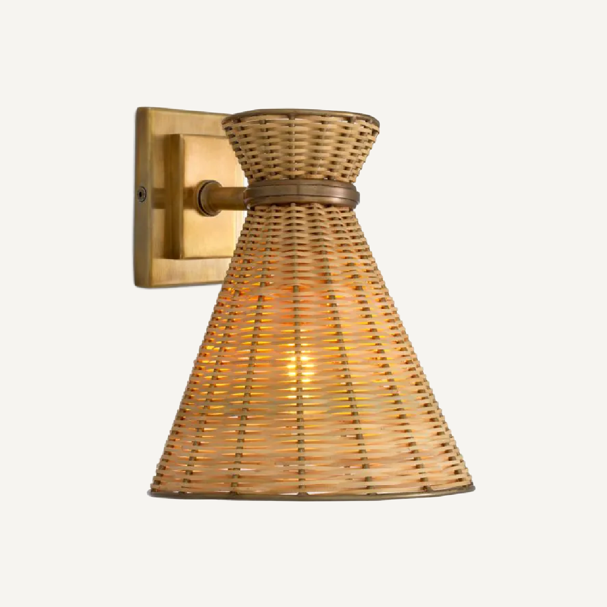 Applique murale dorée en rotin naturel | Eichholtz Kon Tiki | REMO-HOME, mobilier et décoration d'intérieur