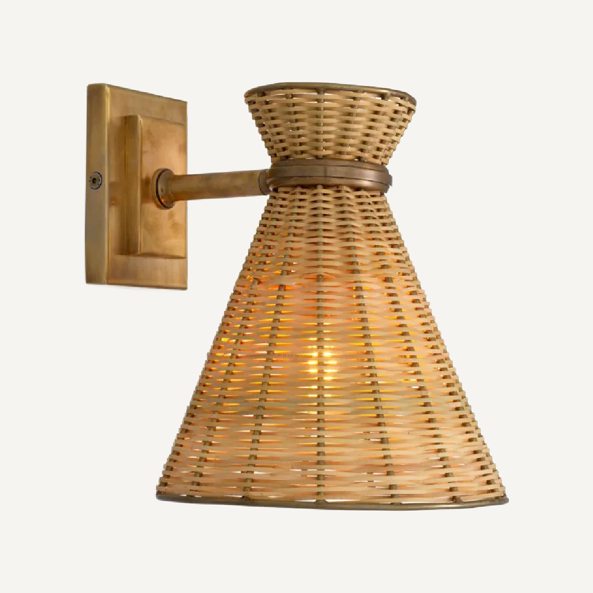 Applique murale dorée en rotin naturel | Eichholtz Kon Tiki | REMO-HOME, mobilier et décoration d'intérieur