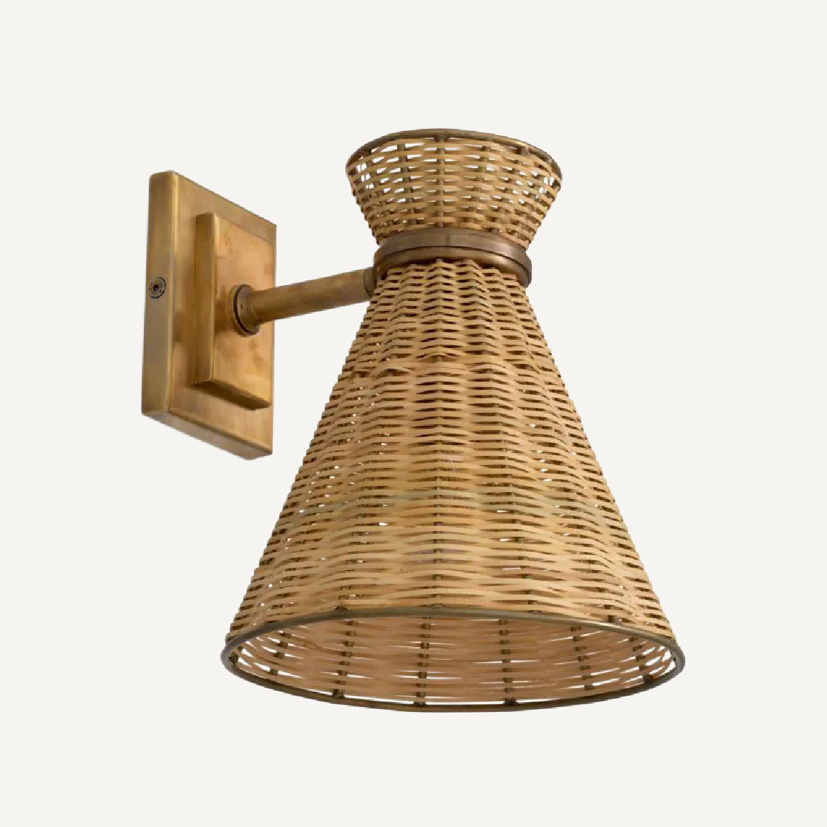 Applique murale dorée en rotin naturel | Eichholtz Kon Tiki | REMO-HOME, mobilier et décoration d'intérieur