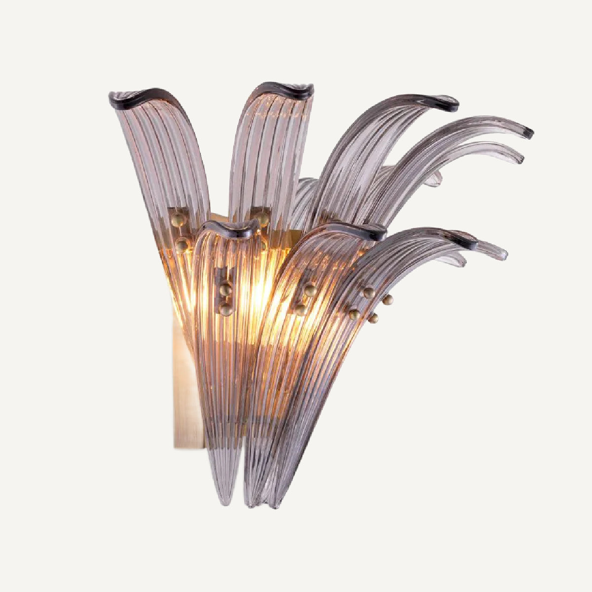 Applique murale dorée en verre fumé | Eichholtz Italo | REMO-HOME, mobilier et décoration d'intérieur