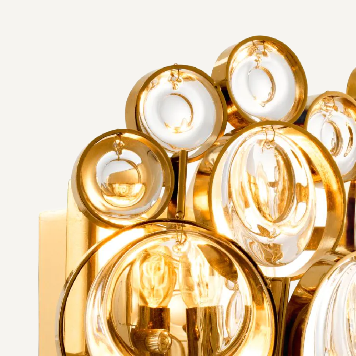 Applique murale dorée en verre transparent | Eichholtz Avant | REMO-HOME, mobilier et décoration d'intérieur