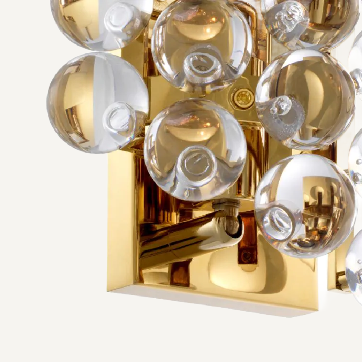 Applique murale dorée en verre transparent | Eichholtz Mylo | REMO-HOME, mobilier et décoration d'intérieur