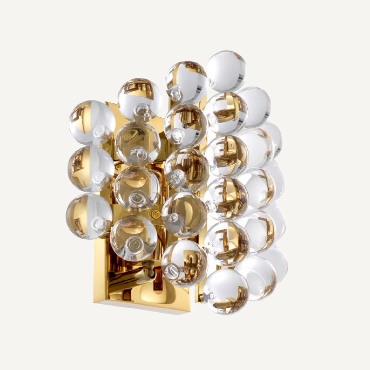Applique murale dorée en verre transparent | Eichholtz Mylo | REMO-HOME, mobilier et décoration d'intérieur