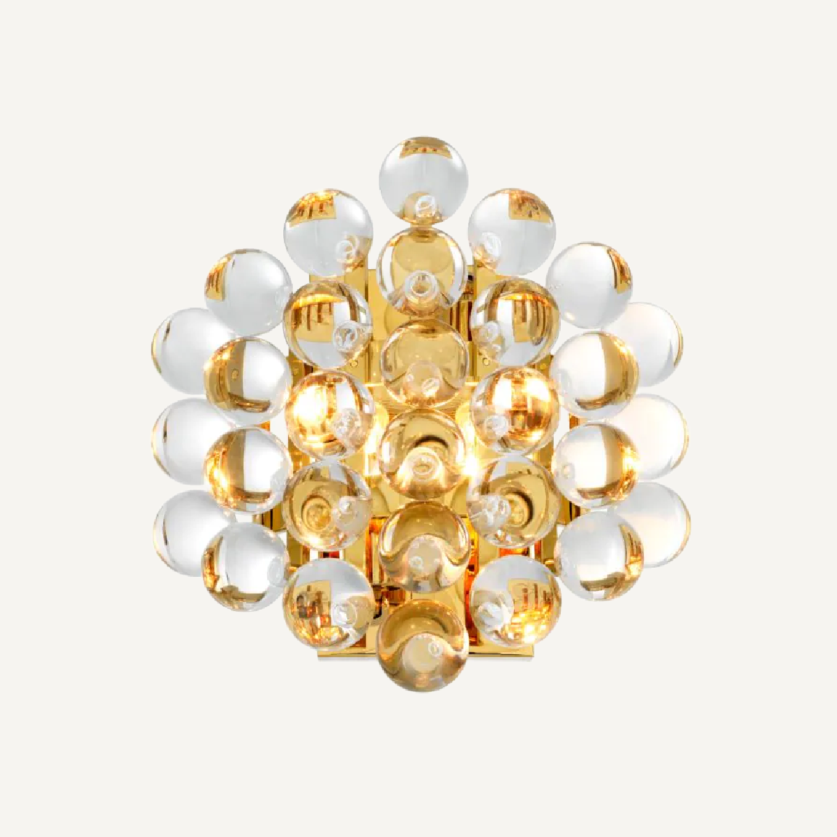 Applique murale dorée en verre transparent | Eichholtz Mylo | REMO-HOME, mobilier et décoration d'intérieur