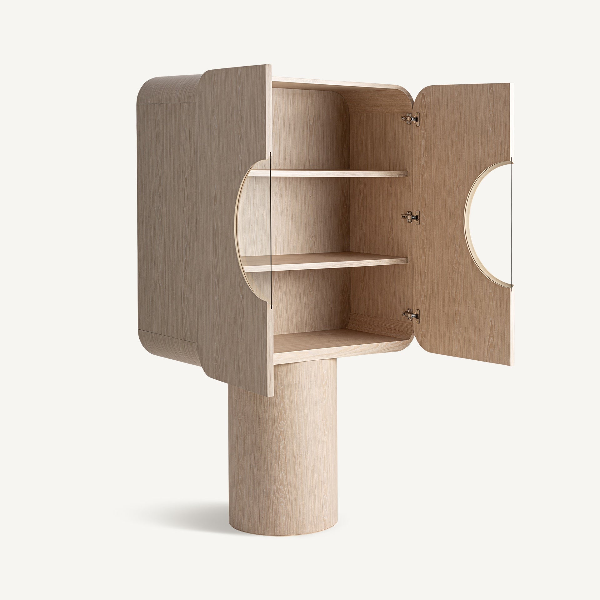 Armoire vitrée chêne beige art déco | VICAL Kharj | REMO-HOME, mobilier design et décoration d'intérieur