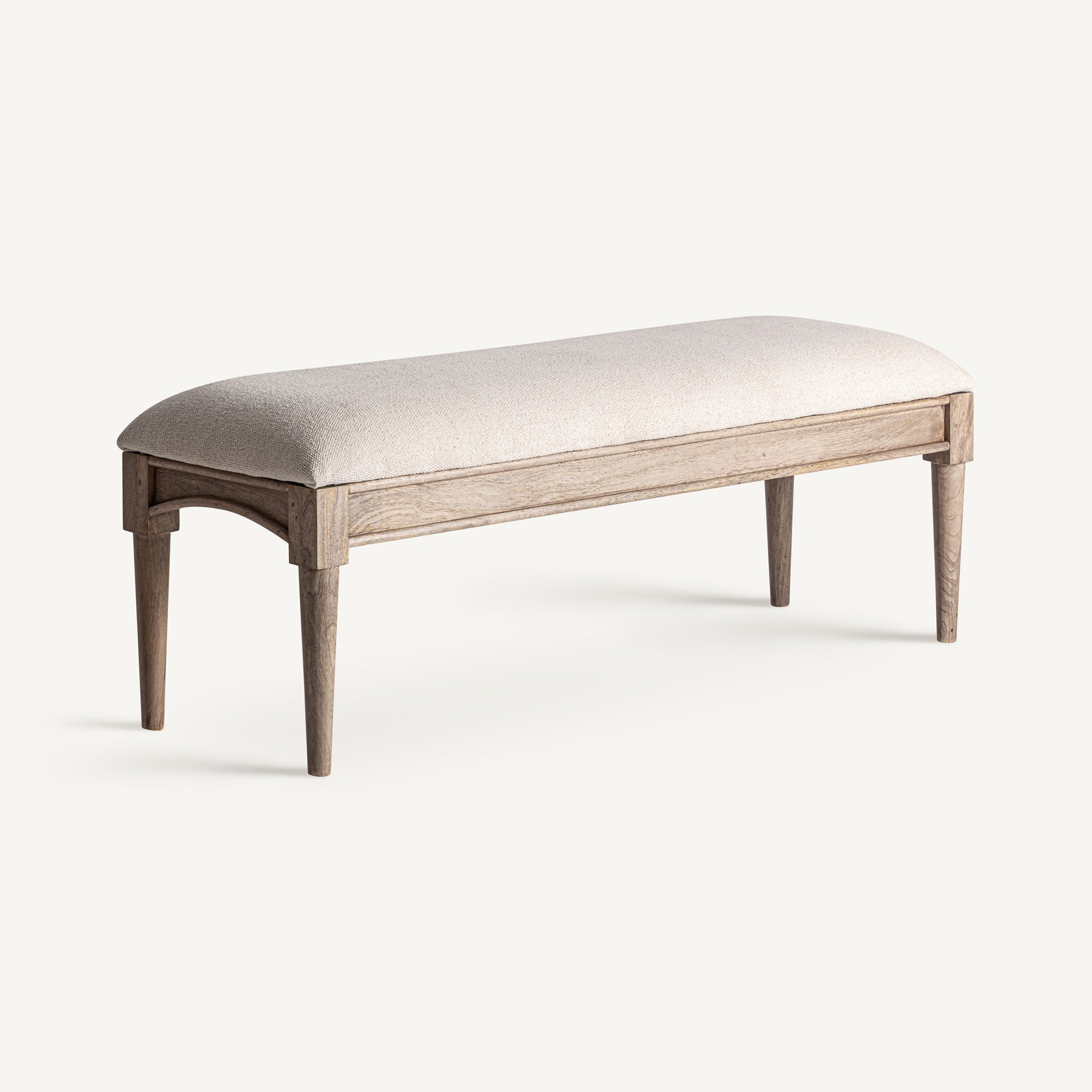 Banc bois et tissu naturel | VICAL Verac | REMO-HOME, mobilier design et décoration d'intérieur
