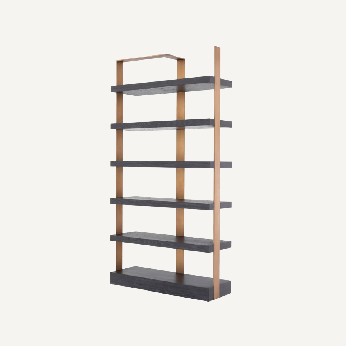 Bibliothèque dorée en chêne gris anthracite | Eichholtz Geo | REMO-HOME, mobilier et décoration d'intérieur