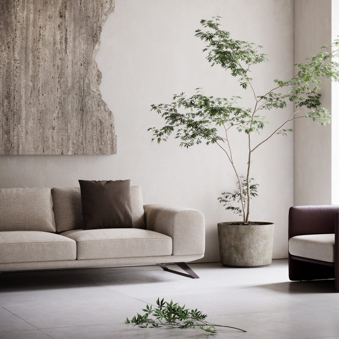 Canapé 3-4 places bouclé crème | Domkapa Aniston