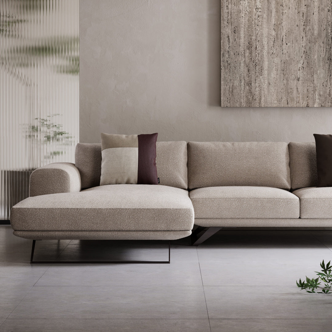 Canapé 3-4 places bouclé crème | Domkapa Aniston