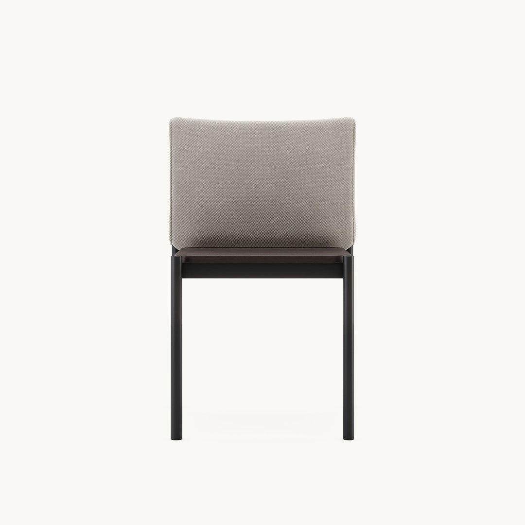 Chaise d'extérieur sans accoudoir en tissu taupe | Domkapa Copacabana | REMO, mobilier et décoration d'extérieur.