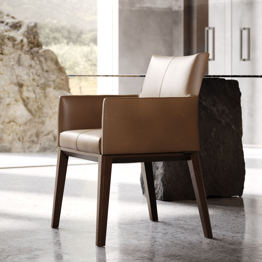 Silla de comedor de tela azul | Domkapa Carter