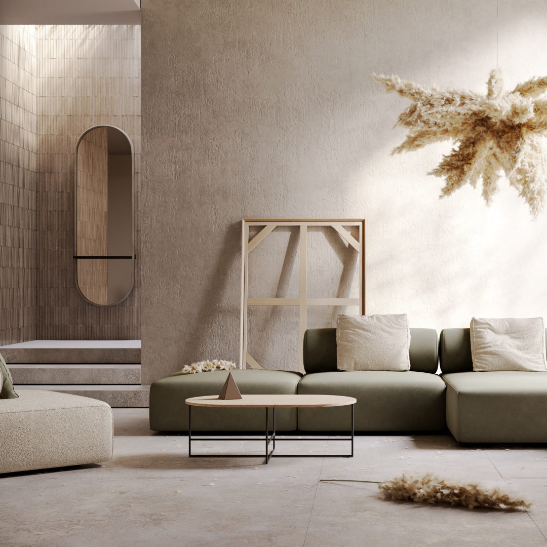 Miroir oval en verre fumé | Domkapa Cleo