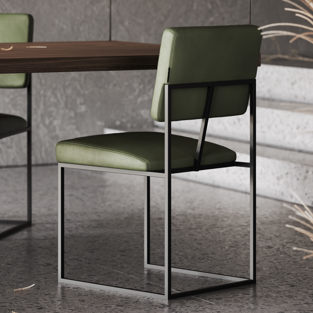 Chaise de salle à manger en tissu moutarde | Domkapa Gram