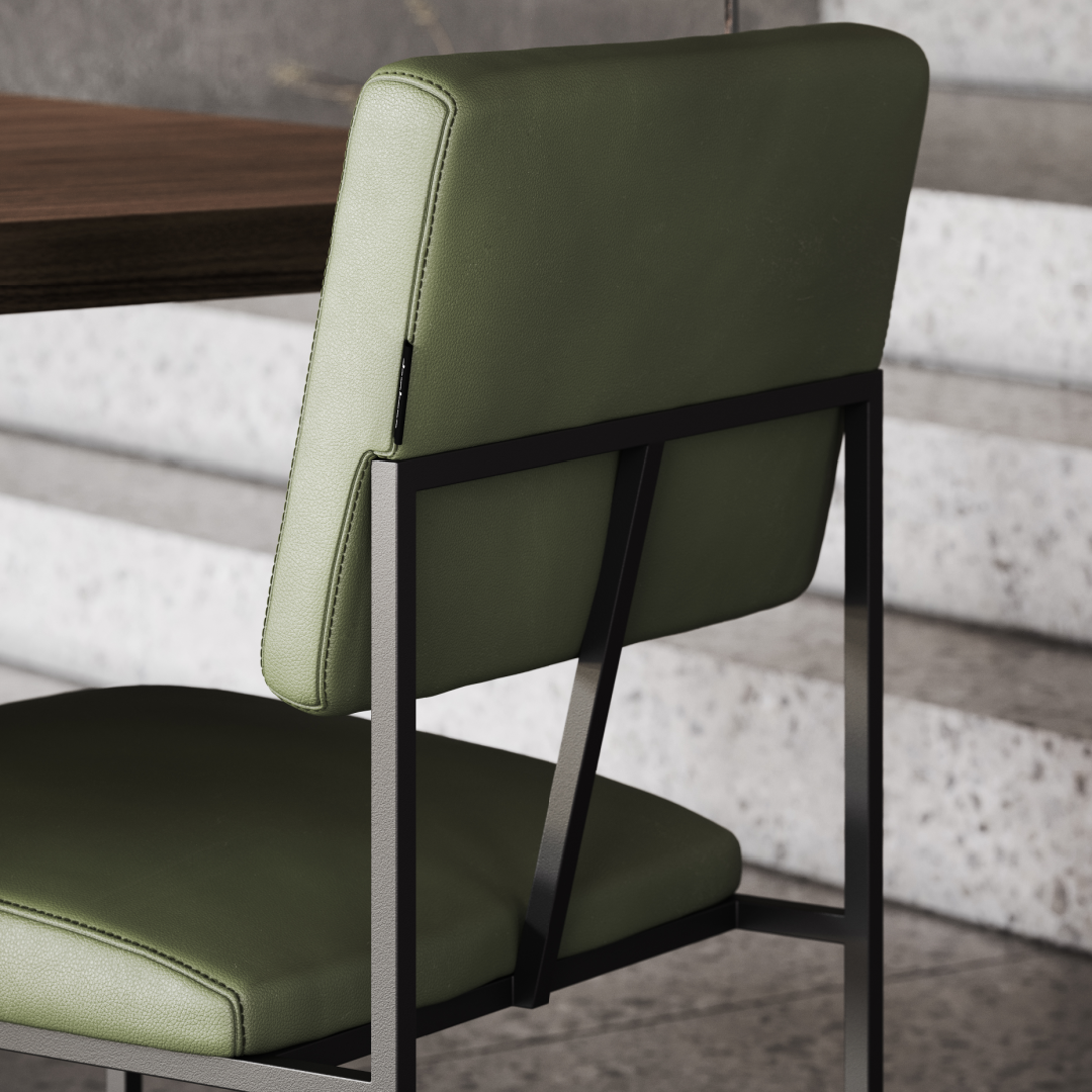 Chaise de salle à manger en tissu moutarde | Domkapa Gram