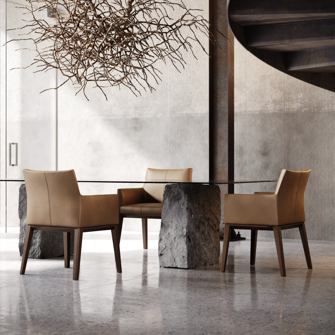 Silla de comedor de tela azul | Domkapa Carter