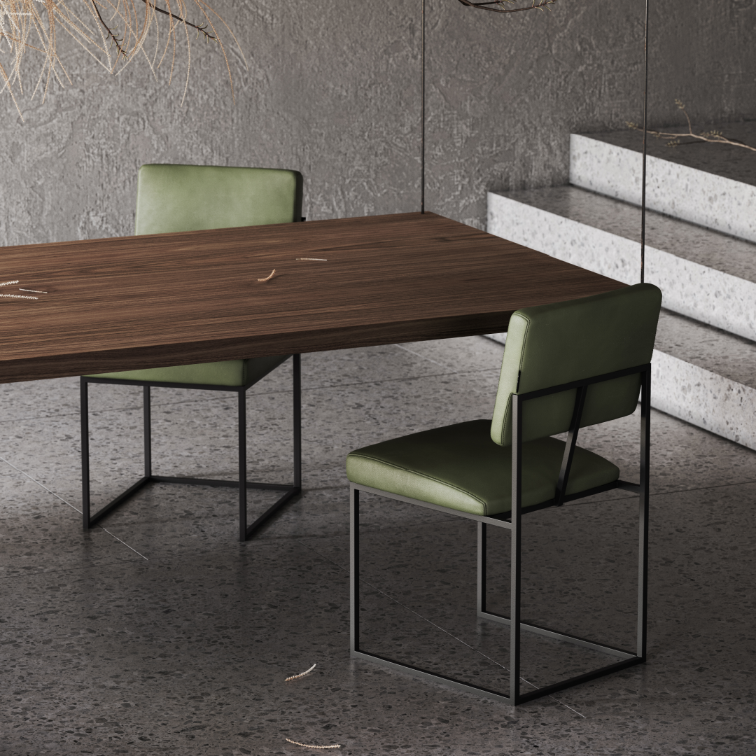 Chaise de salle à manger en tissu moutarde | Domkapa Gram