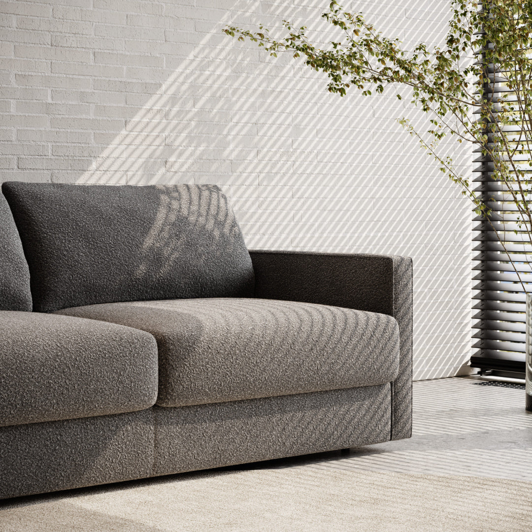 Canapé-lit convertible en velours sable | Domkapa Beaumont