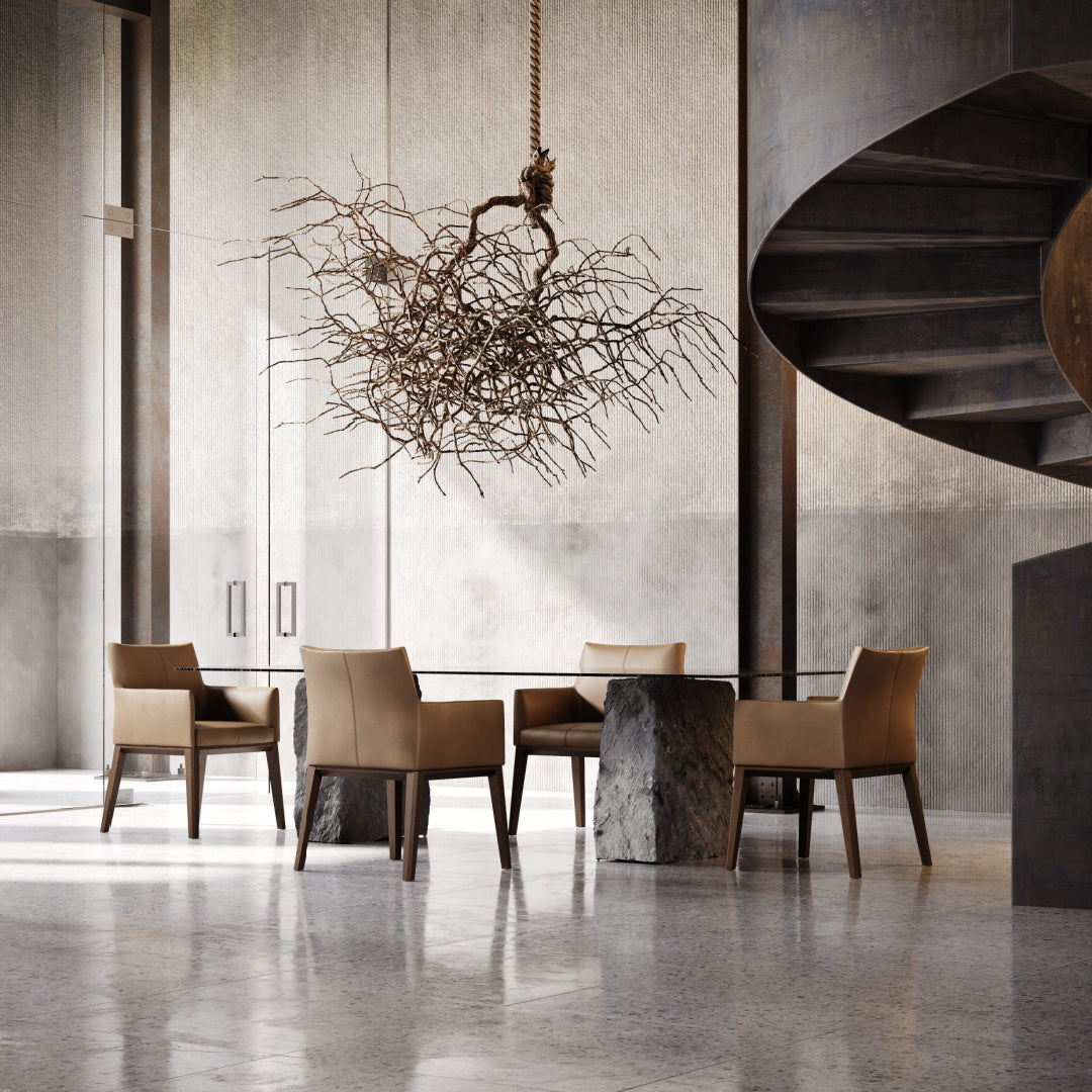 Silla de comedor de tela azul | Domkapa Carter