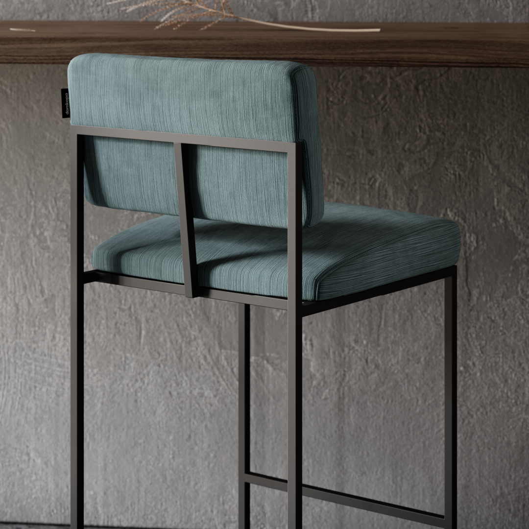 Chaise de bar en cuir véritable bordeaux | Domkapa Gram