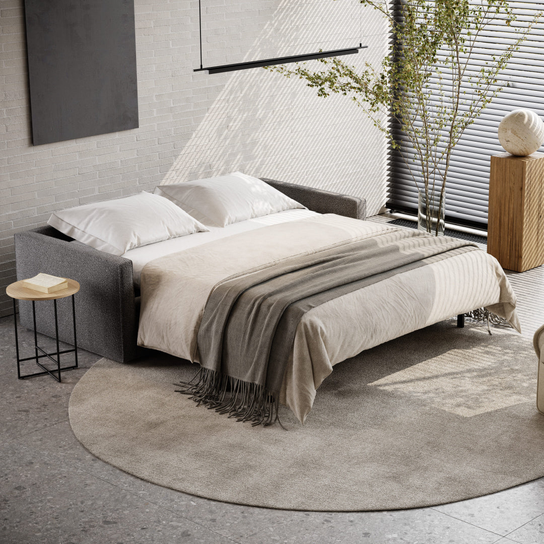 Canapé-lit convertible en tissu marron | Domkapa Beaumont