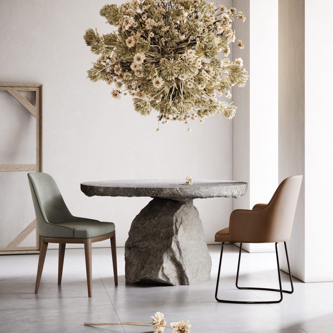 Chaise de salle à manger en velours rose | Domkapa Anna