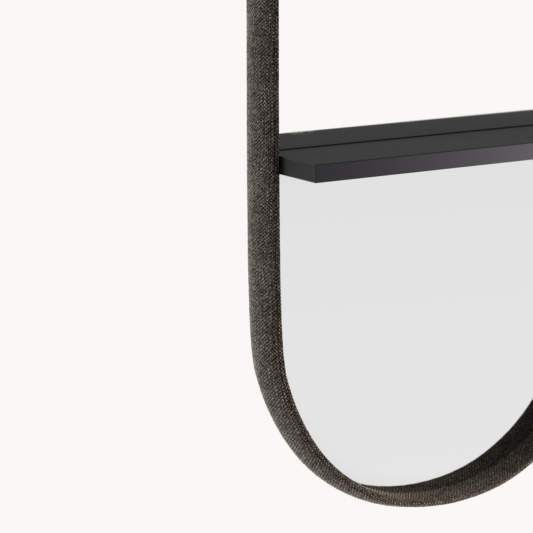 Miroir oval en verre fumé | Domkapa Cleo