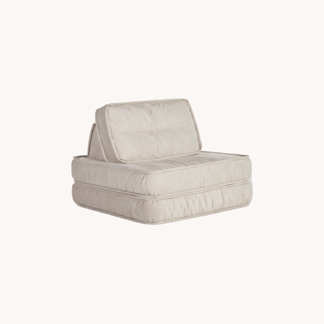 Coussin de sol en tissu blanc | Grado Soft