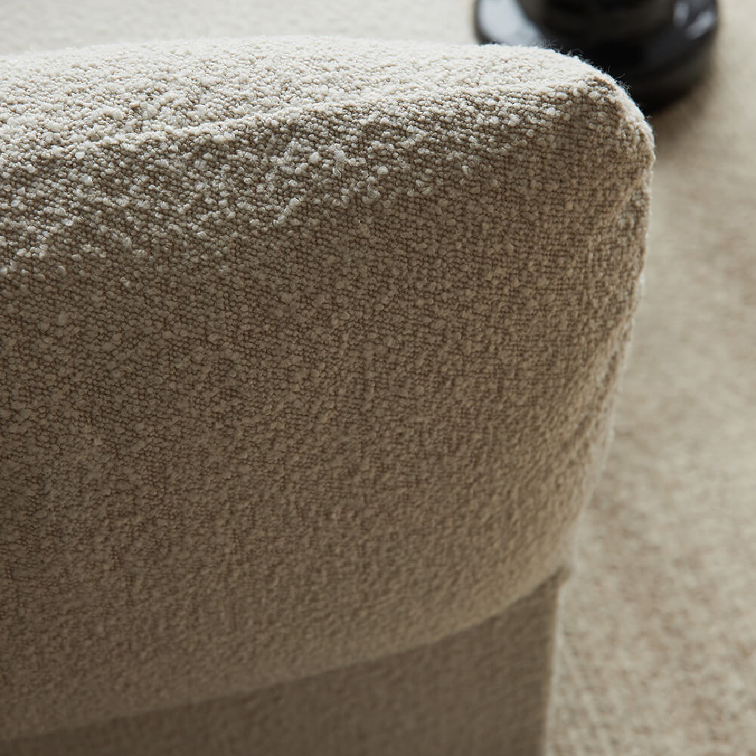 Fauteuil molletonnée blanc cassé | Grado Tulip