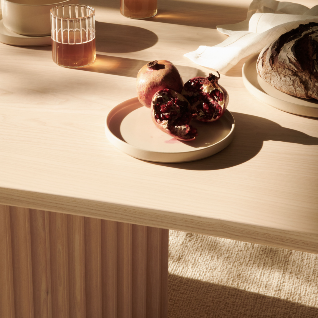 Table de salle à manger ovale en bois naturel | Dale Italia Basalto