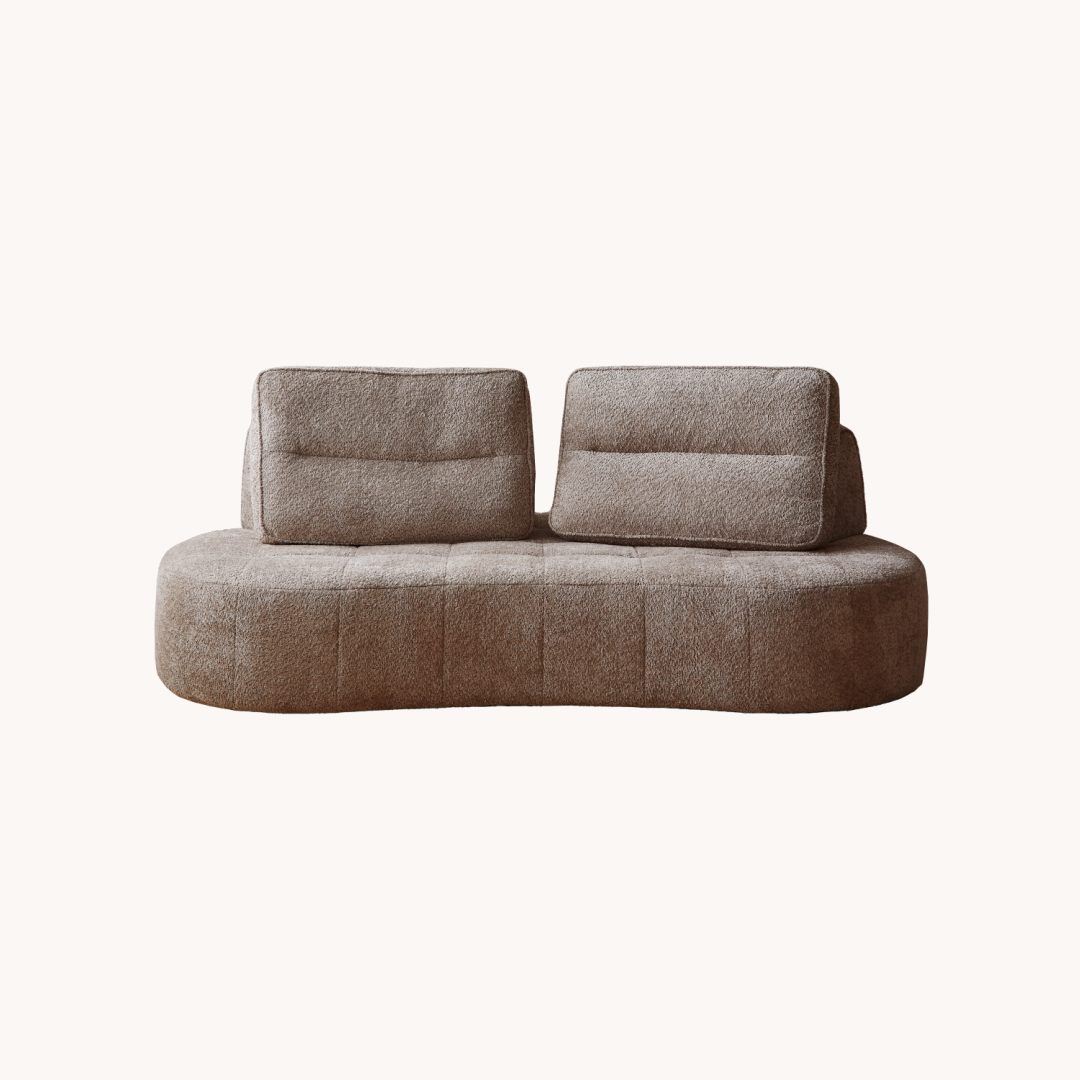 Canapé modulable 3 places en tissu marron | Grado Mousse