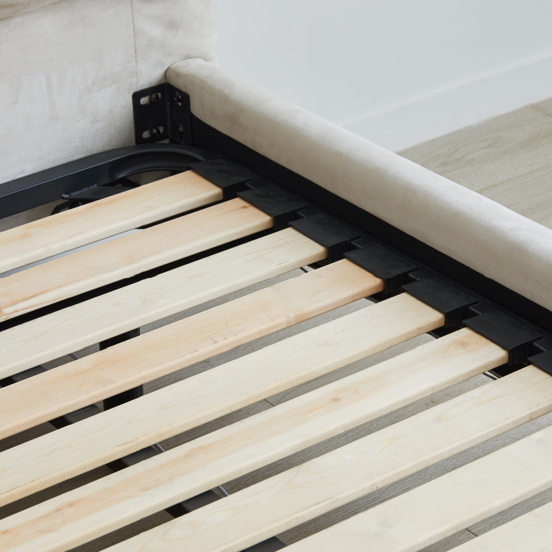 Lit 200 x 200 blanc cassé | Grado Fortune LED